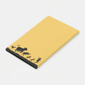 おもしろい踊り動物牛鶏ヤギのシルエット ポストイット (アングル)