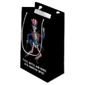 おもしろい踊り骨格 スモールペーパーバッグ (裏面アングル)