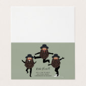 おもしろい踊りRABBIパーソナライズされた with文字 名刺 (外部フラット)