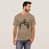 おもしろい踊りRABBIパーソナライズされた with文字 Tシャツ (正面フル)