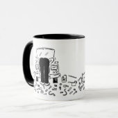 おもしろい車整備士自動修理 マグカップ (正面左)