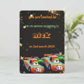 おもしろい車誕生日 招待状 (スタンド正面)