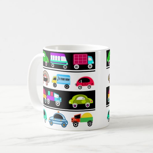おもしろい車 コーヒーマグカップ (正面左)