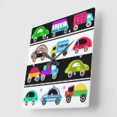 おもしろい車 スクエア壁時計 (傾斜)