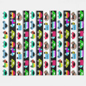 おもしろい車 フリースブランケット (正面(横))