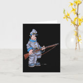 おもしろい軍人 カード (黄色い花)