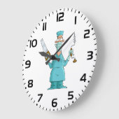 おもしろい軍医のガ笑わされるーマ ラージ壁時計 (傾斜)