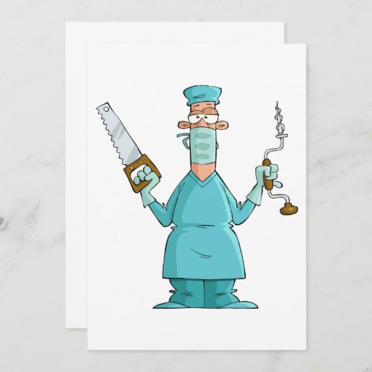 おもしろい軍医のガ笑わされるーマ 招待状 (正面/裏面)