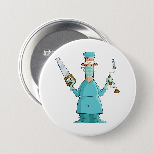 おもしろい軍医のガ笑わされるーマ 缶バッジ (正面&裏面)