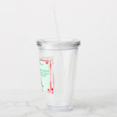 おもしろい軍隊/クリスマスサンタ アクリルタンブラー (左)