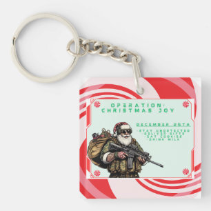 おもしろい軍隊/クリスマスサンタ キーホルダー