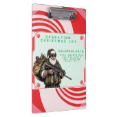 おもしろい軍隊/クリスマスサンタ クリップボード (右)
