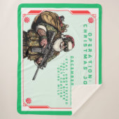 おもしろい軍隊/クリスマスサンタ シェルパブランケット (正面)