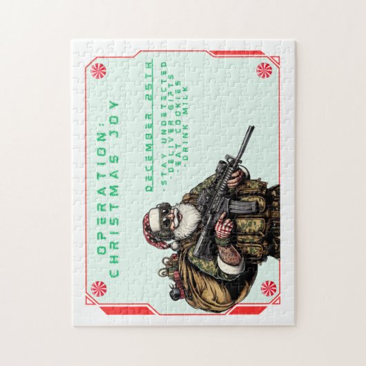 おもしろい軍隊/クリスマスサンタ ジグソーパズル (縦)