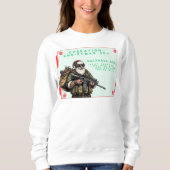 おもしろい軍隊/クリスマスサンタ スウェットシャツ (正面)