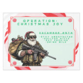 おもしろい軍隊/クリスマスサンタ テーブルクロス (正面(横))