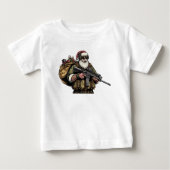 おもしろい軍隊/クリスマスサンタ ベビーTシャツ (正面)