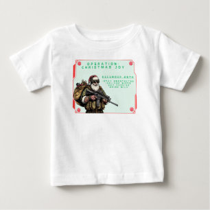 おもしろい軍隊/クリスマスサンタ ベビーTシャツ