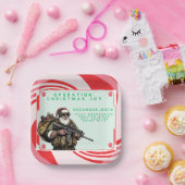 おもしろい軍隊/クリスマスサンタ ペーパープレート (パーティー)