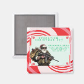 おもしろい軍隊/クリスマスサンタ マグネット (正面/裏面)