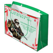 おもしろい軍隊/クリスマスサンタ ラージペーパーバッグ (裏面アングル)