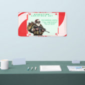 おもしろい軍隊/クリスマスサンタ 横断幕 (トレードショー)