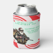おもしろい軍隊/クリスマスサンタ 缶クーラー (缶正面)