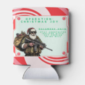 おもしろい軍隊/クリスマスサンタ 缶クーラー (裏面)