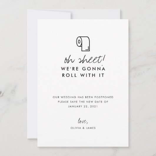 おもしろい転がシートの延納結婚を伴う 案内状 (正面)