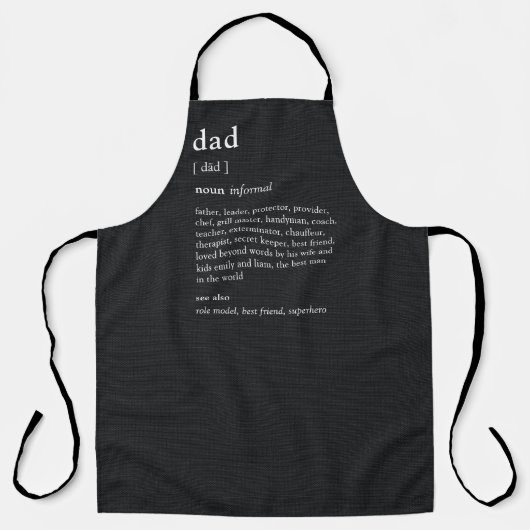 おもしろい辞書編集可能カラーエパーソナライズされたプロン エプロン (正面)