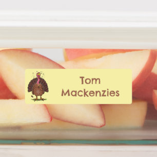 おもしろい農夫のトルコパーソナライズされた漫画 ラベル