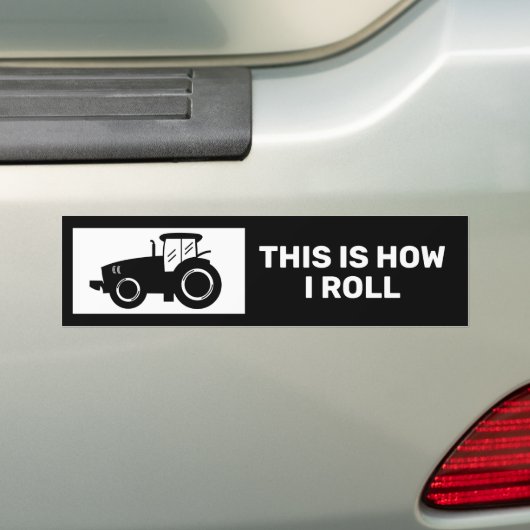 おもしろい農家トラクターこれは私の転がやり方だ バンパーステッカー (車上)