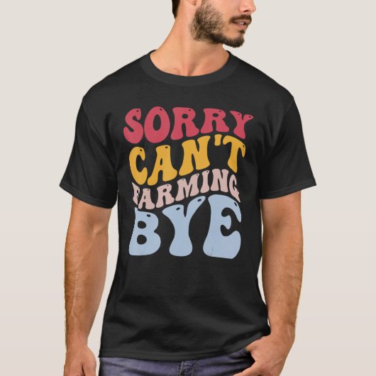 おもしろい農家ランチャーリマントキャンパスワー農業 Tシャツ (正面)