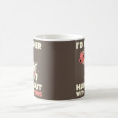 おもしろい農家農園の動物のIdがつる少し コーヒーマグカップ (中央)