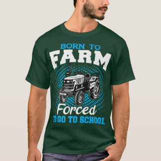 おもしろい農家農業生まれT型の強制的なファーム Tシャツ
