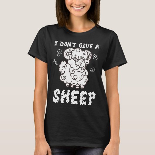 おもしろい農業私は羊の与え農家を愛していない Tシャツ (正面)