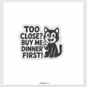 「おもしろい近すぎた?買お前に夕食だ!」 車 シール (シート)