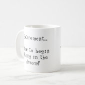 おもしろい退カスタマイズ職ことわざ コーヒーマグカップ (正面左)