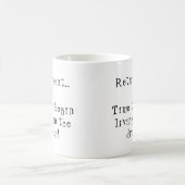 おもしろい退カスタマイズ職ことわざ コーヒーマグカップ (中央)