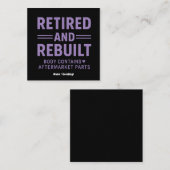 おもしろい退役軍人退職したと再構築体 スクエア名刺 (正面/裏面)