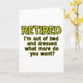 おもしろい退職したデザイン カード (黄色い花)