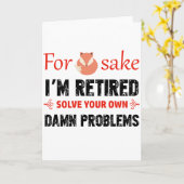 おもしろい退職したデザイン カード (黄色い花)