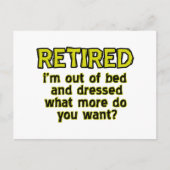 おもしろい退職したデザイン ポストカード (正面)