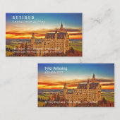 おもしろい退職したドイツ城、DIY専門家集団 名刺 (正面/裏面)