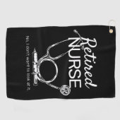 おもしろい退職したナースが退職を望まない ゴルフタオル (横)