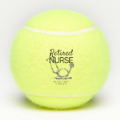 おもしろい退職したナースが退職を望まない テニスボール (裏面)