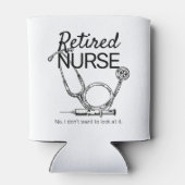 おもしろい退職したナースが退職を望まない 缶クーラー (裏面)