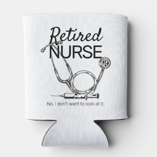 おもしろい退職したナースが退職を望まない 缶クーラー (裏面)