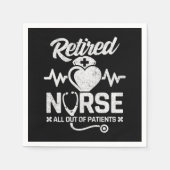 おもしろい退職したナース冗談の看護 スタンダードカクテルナプキン (正面)