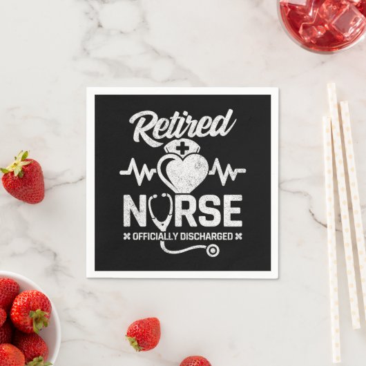 おもしろい退職したナース冗談の看護 スタンダードカクテルナプキン (インサイチュ)